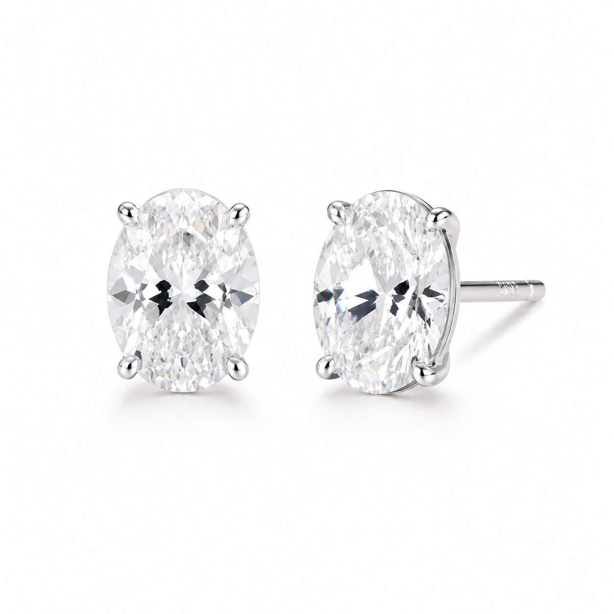 Oval Moissanite Classic Studs