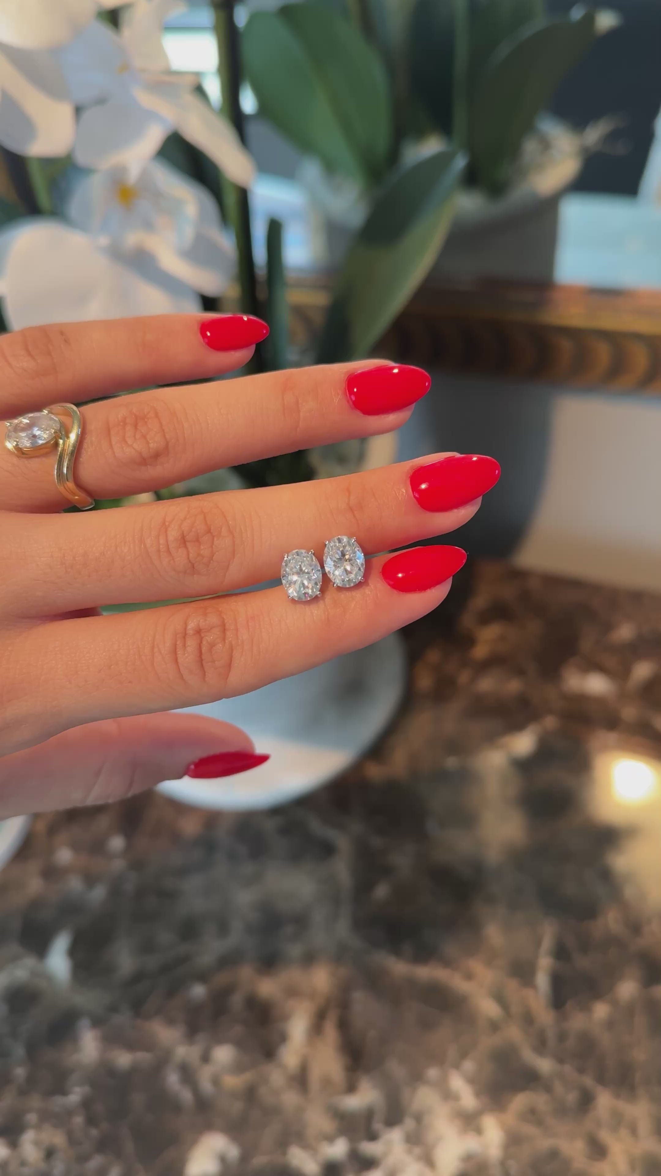 Oval Moissanite Classic Studs